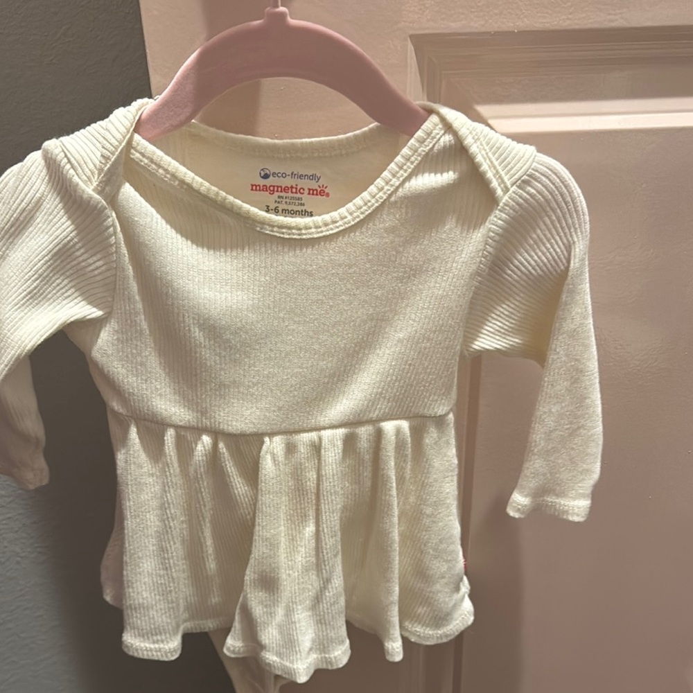 Magnetic Me cream onesie dress